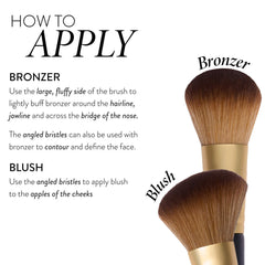 Dual-Ended Blush + Bronzer Brush
